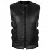 ARD Champs™ Men's Swat Motorcycle Biker Leather Vest with Adjustable Sides
